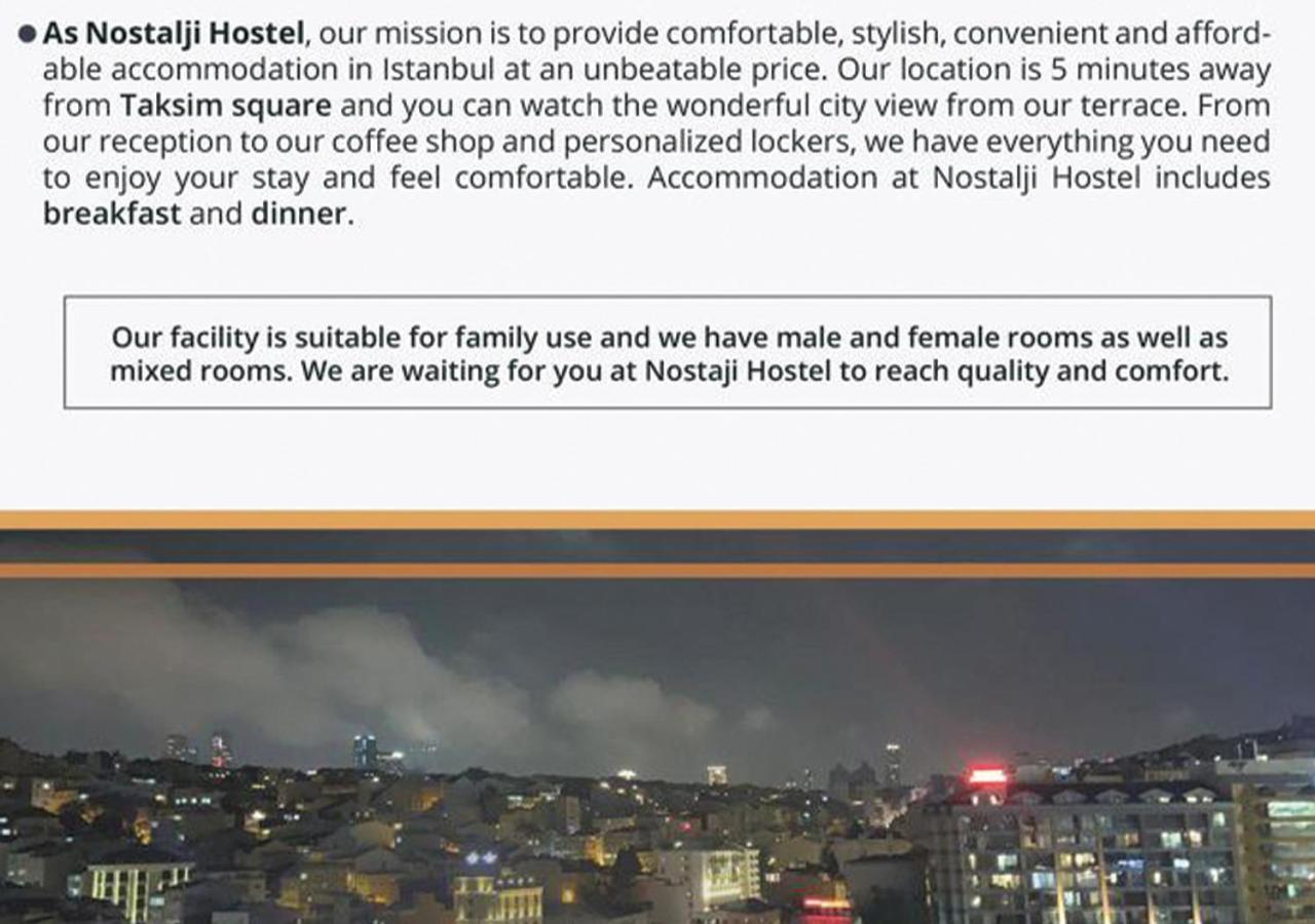 Nostalji Hostel Estambul Exterior foto